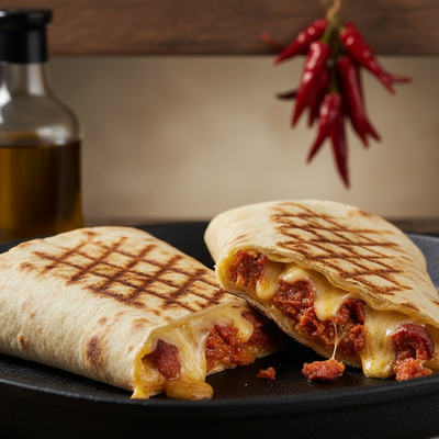 BÄKKER İspanyol Ateşi: Chorizo ve Tütsülenmiş Paprikalı Lavaş Tost