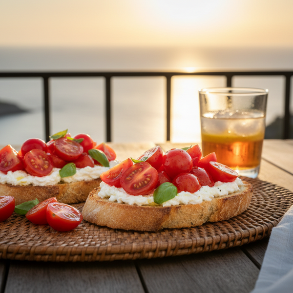 BÄKKER Yaz Rüyası: Yüksek Proteinli Akdeniz Bruschetta