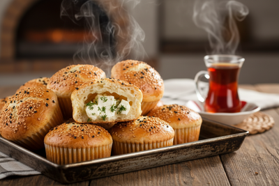 BÄKKER Poğaça: Dereotlu & Peynirli Muffinler