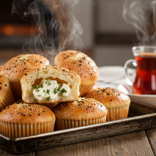 BÄKKER Poğaça: Dereotlu & Peynirli Muffinler