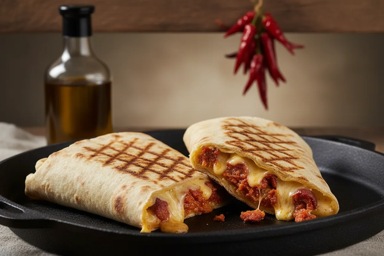 BÄKKER İSPANYOL ATEŞİ: CHORİZO VE TÜTSÜLENMİŞ PAPRİKALI LAVAŞ TOST